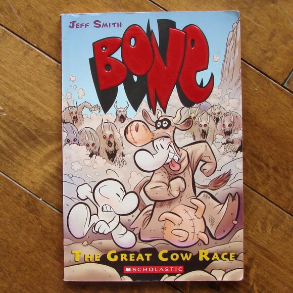 Bone The Great Cow Race Jeff Smith Scholastic 1st Printing 2005 Comic Comedy - Picture 1 of 5